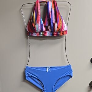 Colorful Striped Bikini Set